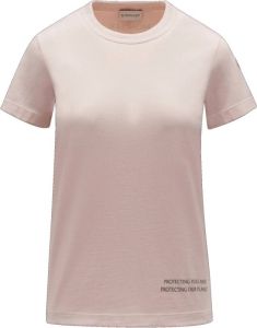 Moncler T-Shirt With Logo Roze Dames
