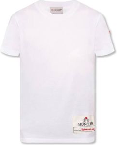 Moncler T-Shirt With Logo Wit Dames