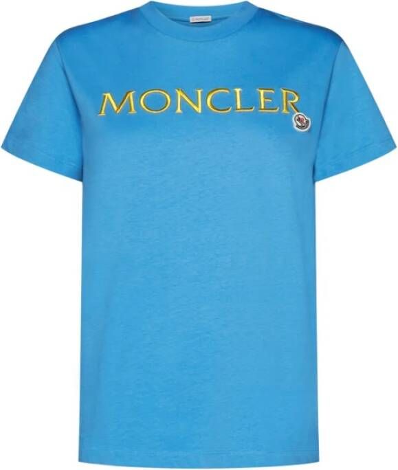 Moncler T-Shirts Blauw Dames