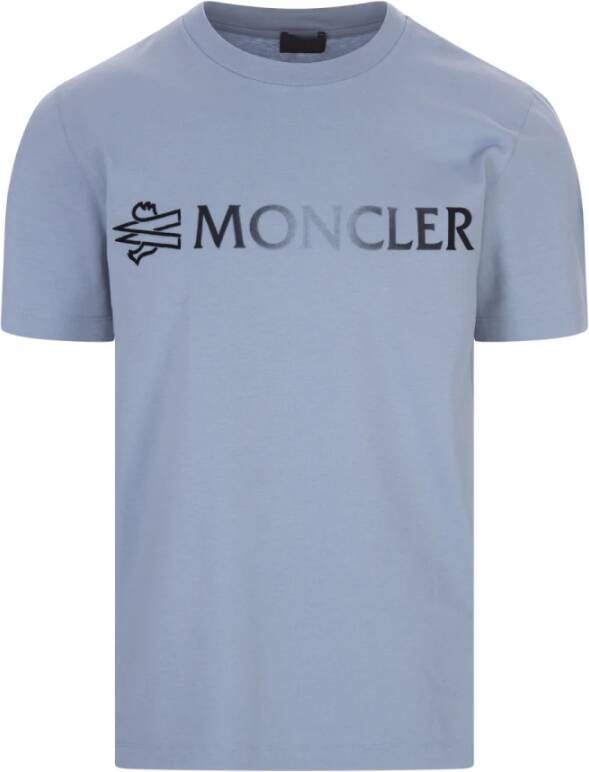 Moncler T-Shirts Blauw Heren