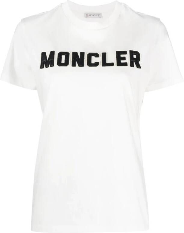 Moncler T-Shirts Wit Dames