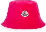 Moncler Terry Bucket Hat met Logo Patch Pink Dames - Thumbnail 1