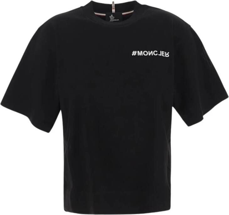 Moncler Tijdloze katoenen T-shirt Zwart Dames