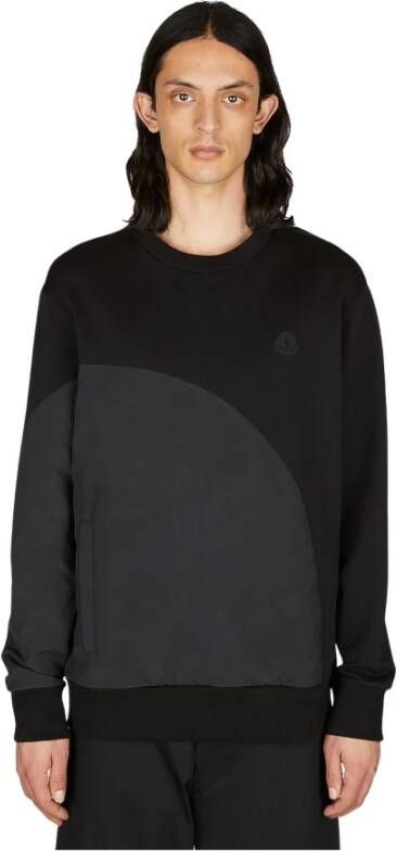 Moncler Tonal Panel Sweatshirt Zwart Heren