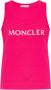 Moncler Roze Tanktop Regular Fit Geschikt voor warm weer 95% katoen 5% elastaan Pink Dames - Thumbnail 1