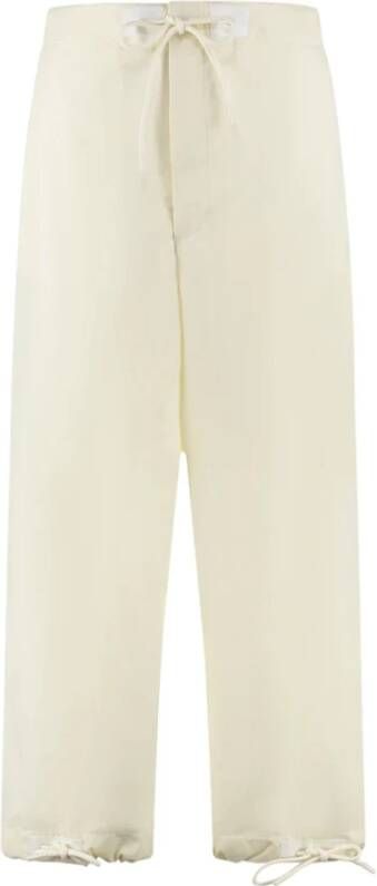 Moncler Track Pants met elastische tailleband en enkelband Beige Heren