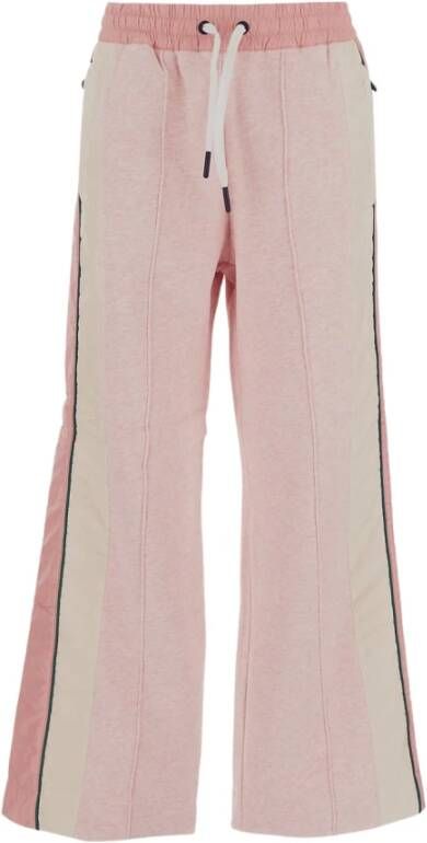Moncler Trendy Wide Leg Track Pants Roze Dames
