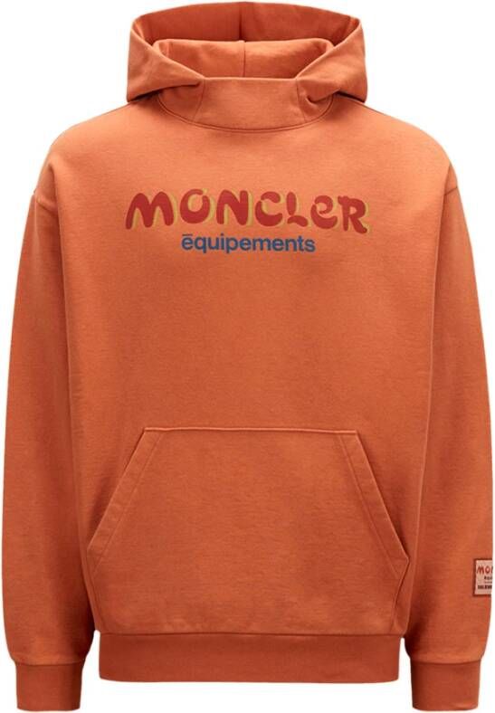 Moncler Upgrade je casual garderobe met deze katoenen sweatshirt Oranje Heren