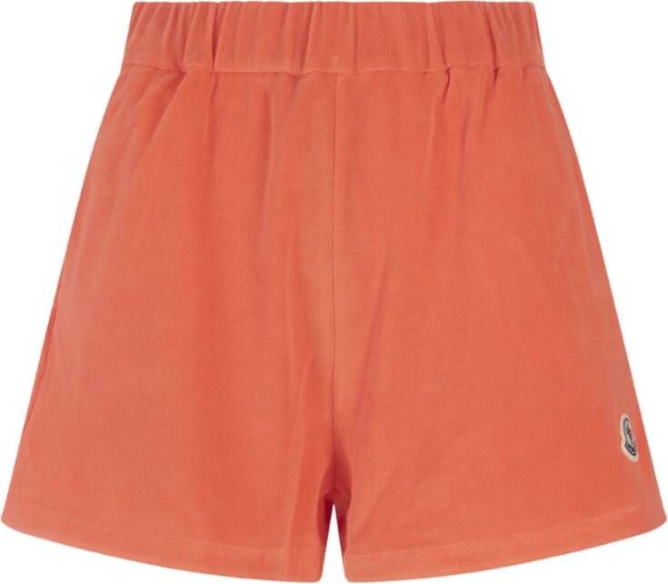 Moncler Vibrant Orange Terry Dames Shorts Oranje Dames