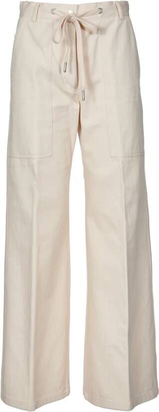 Moncler Wide Trousers Beige Dames