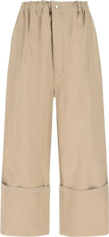 Moncler Cropped Trousers Beige Dames