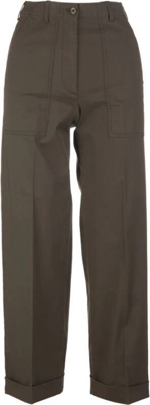 Moncler Wijde broek Groen Dames