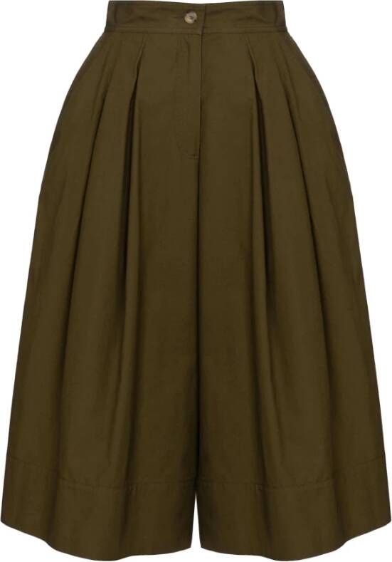 Moncler Wijde broek van katoen Groen Dames