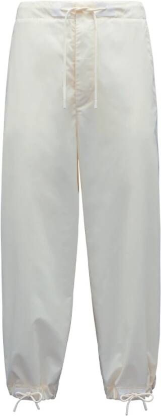 Moncler Track Pants met elastische taille en enkel White Heren