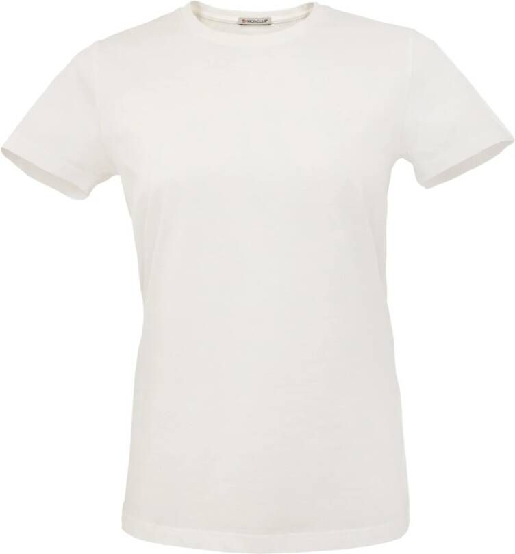 Moncler Witte T-shirt voor vrouwen voor elke gelegenheid White Dames