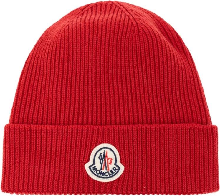 Moncler Wollen muts Rood Heren