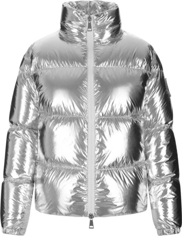 Moncler Zilveren Meuse Korte Donsjas Grijs Dames