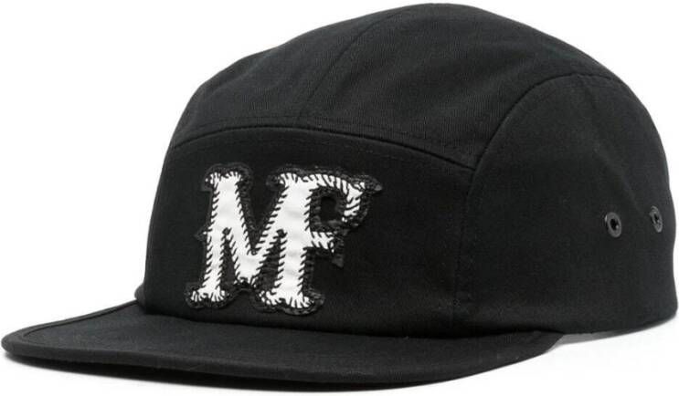 Moncler Zwarte Katoenen Baseballpet met Geborduurd Logo Zwart Heren