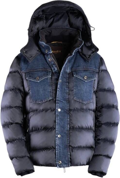 Moorer Bomber Jackets Blauw Heren