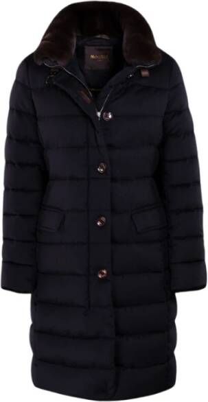Moorer Exclusieve Vetiver-IL Kasjmier Donsjas Blauw Dames