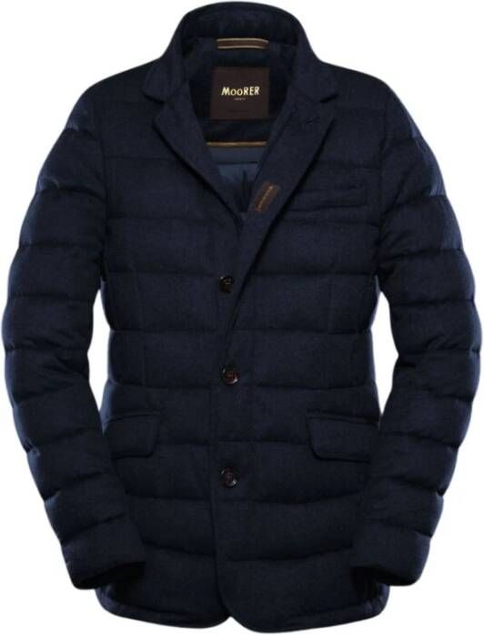 Moorer Klassieke donsjas Blauw Heren