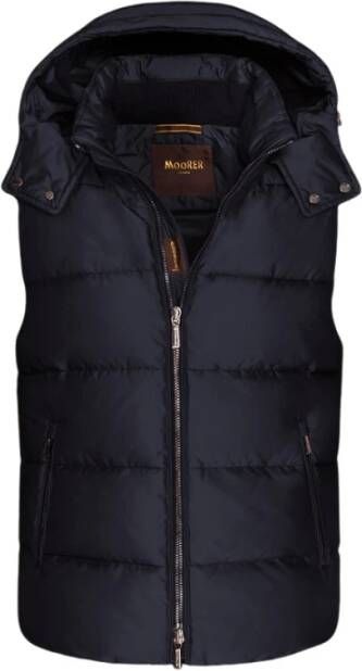 Moorer Boudin-Quilted Gilet Blue Heren