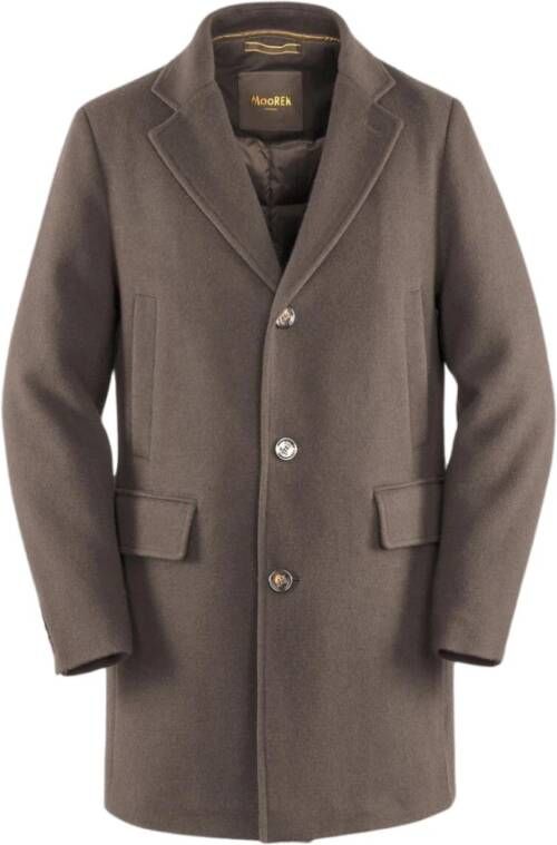 Moorer Jas met enkele rij knopen Beige Heren