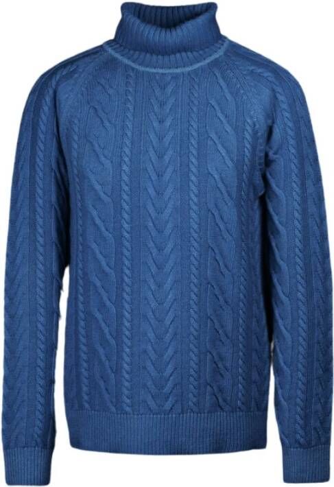 Moorer Knitwear Blauw Heren