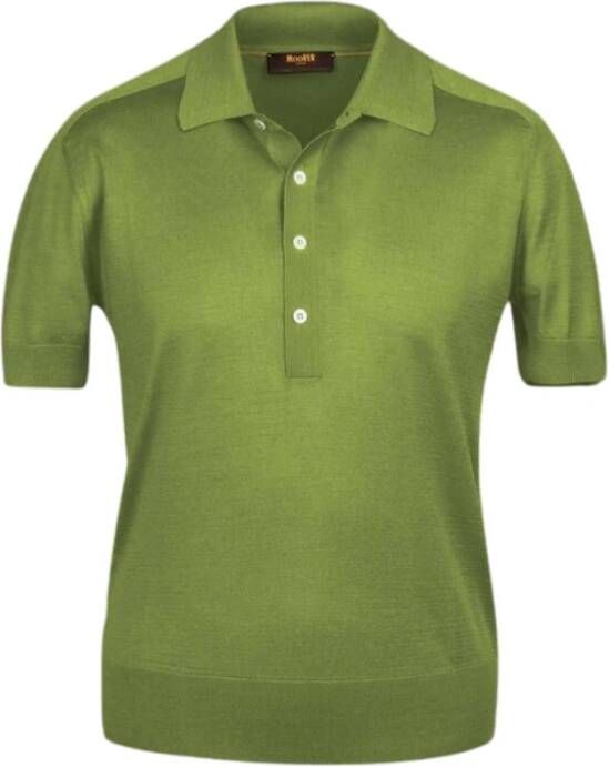 Moorer Poloshirt Groen Heren