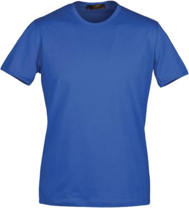 Moorer T-shirt Blauw Heren