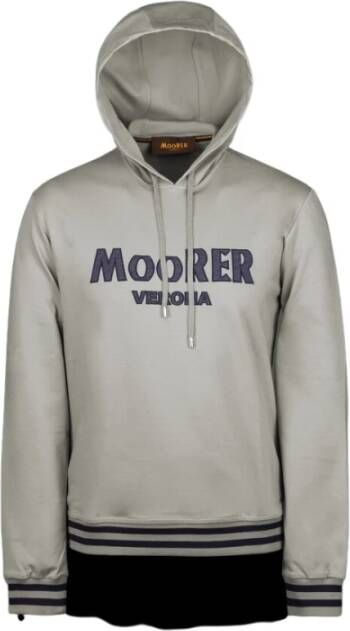 Moorer Hoodie T-Shirts White Blue Heren