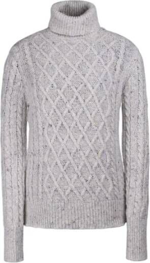 Moorer Turtleneck Sweater van Virgin Wol en Cashmere Grijs Dames