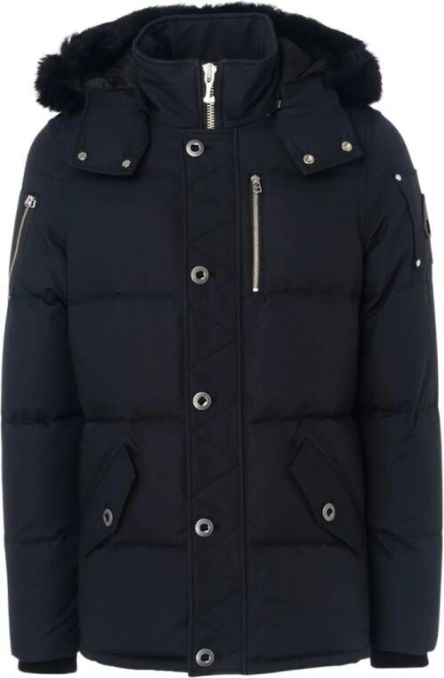 Moose Knuckles Blauwe 3Q Donsjas voor Heren Blauw Heren