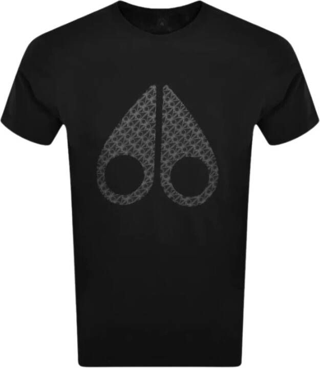 Moose Knuckles Chamblee T-shirt Tijdloze Stijl Klassieke Ronde Hals Zwart Black Heren