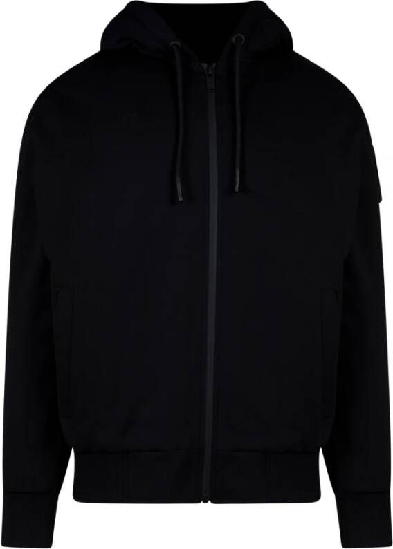Moose Knuckles Gewatteerde katoenen jas met logo Zwart Heren