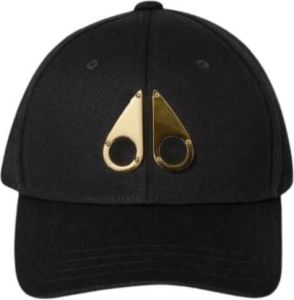 Moose Knuckles Gold Logo Icon Cap Gold Edition Black Zwart Heren