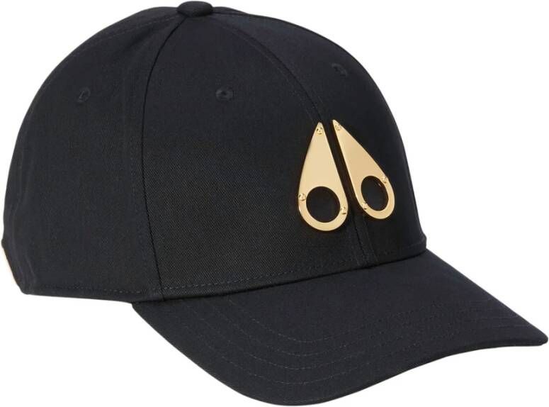 Moose Knuckles Gouden Logo Icon Pet Black Heren
