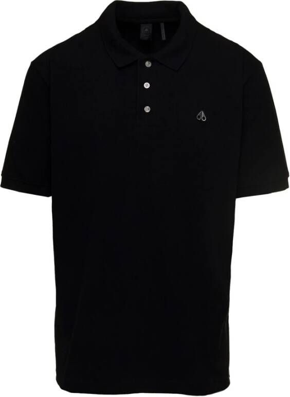 Moose Knuckles Klassiek Polo Shirt Zwart Heren