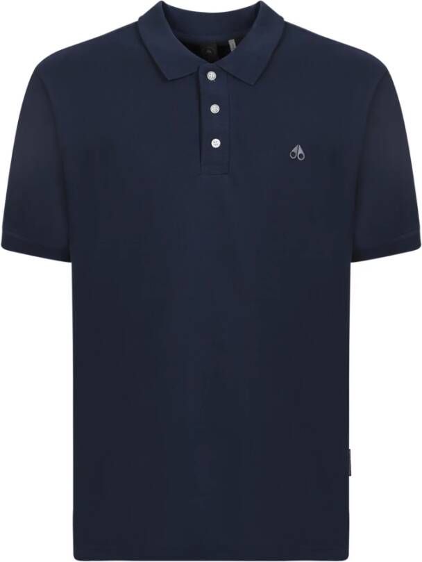 Moose Knuckles Polo Shirts Blauw Heren