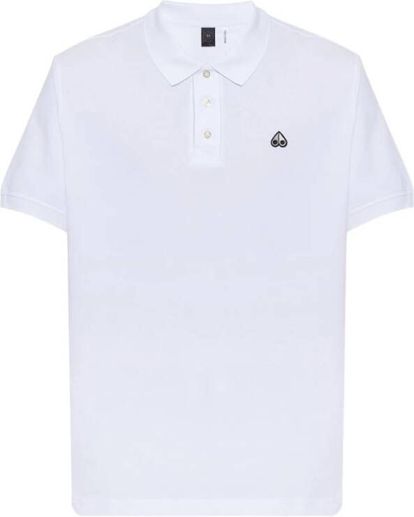 Moose Knuckles Polo Shirts White Heren