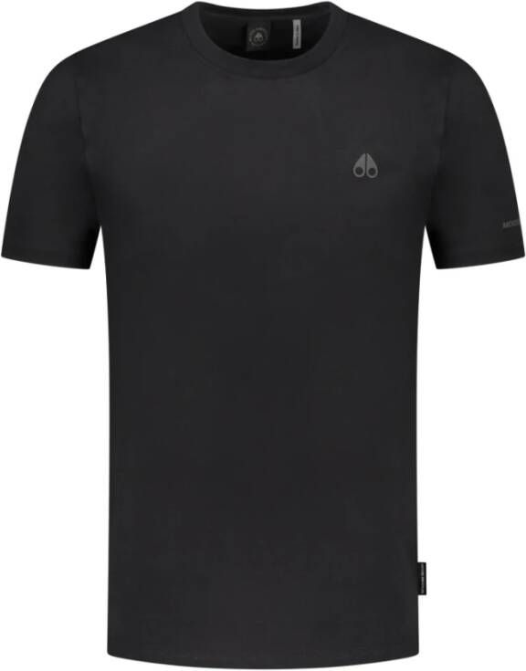 Moose Knuckles Satelliet T-shirt Tijdloze stijl comfortabele pasvorm 100% katoen Black Heren