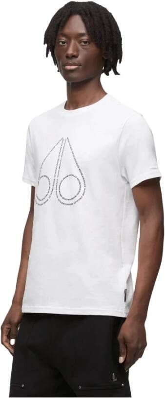 Moose Knuckles Stijlvolle Gerrard T-shirt in Pleister White Heren