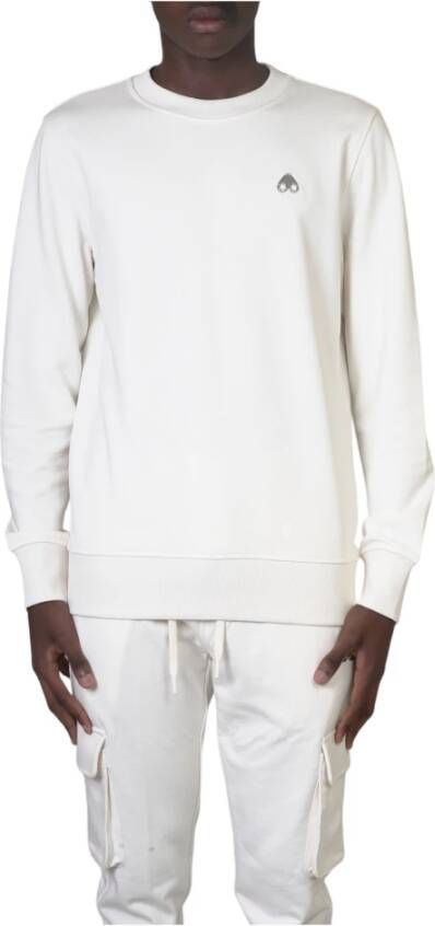Moose Knuckles Stijlvolle Greyfield Sweatshirt voor Heren Wit Heren