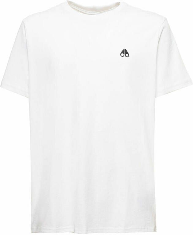 Moose Knuckles Witte Lichtgewicht T-shirts en Polos White Heren