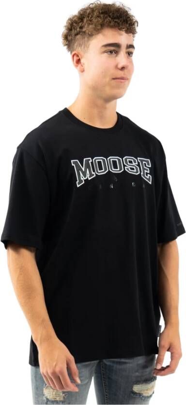 Moose Knuckles Logo-print Jersey T-shirt Black Heren