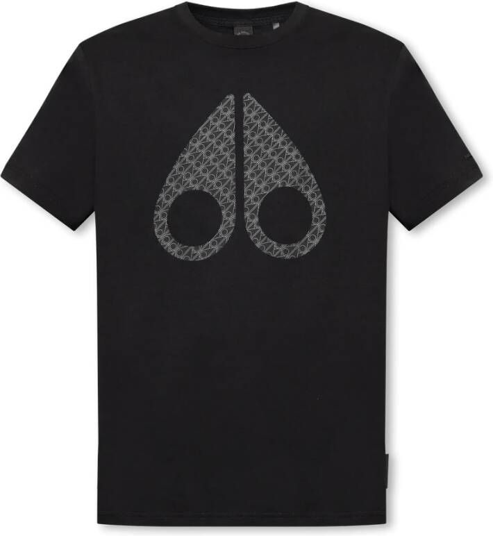 Moose Knuckles Klassiek Zwart T-shirt Black Heren