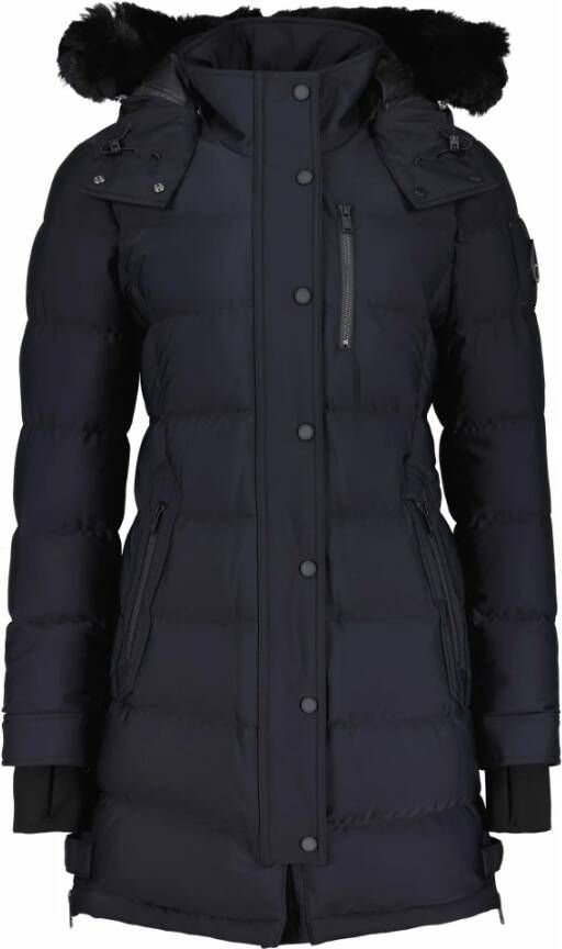 Moose Knuckles Tijdloze Parka met Dons- en Veren Vulling Zwart Dames