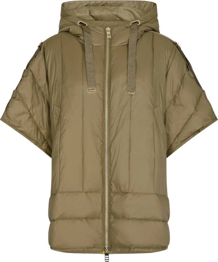 MOS MOSH Aubrey Down Poncho Groen Dames