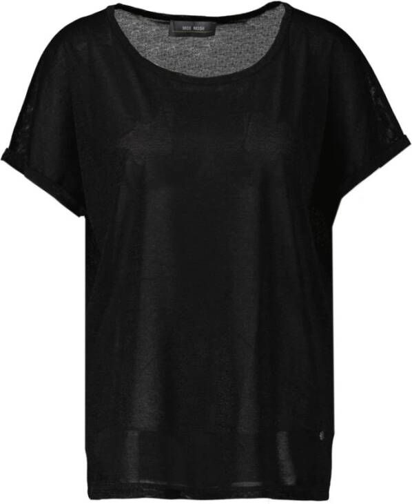 MOS MOSH Stijlvol T-Shirt Onmisbaar voor elke Gelegenheid Black Dames