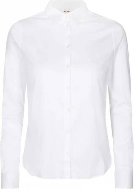 MOS MOSH Eenvoudig en Elegant Tina Jersey Shirt White Dames